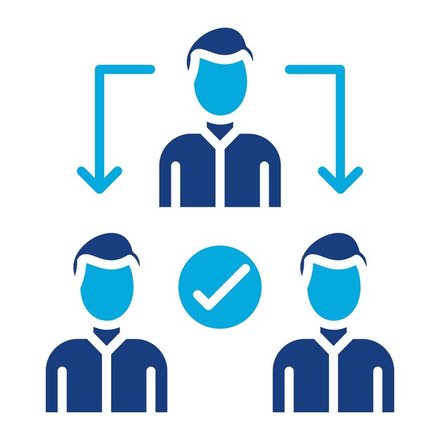 Delegate Duotone Illustration