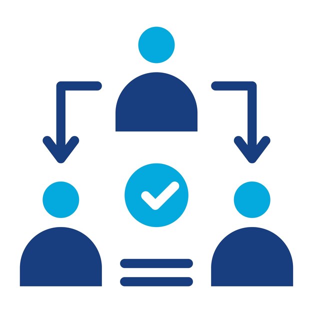 Delegation Task icon vector image Can be used for Product Management