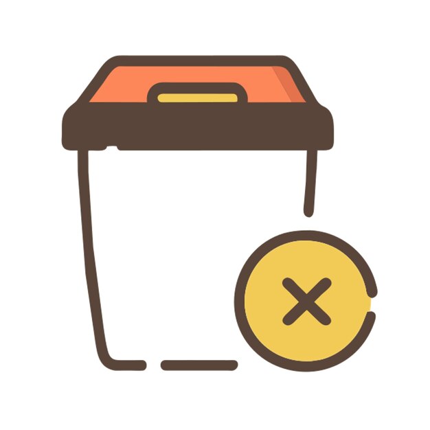 delete icon broken line