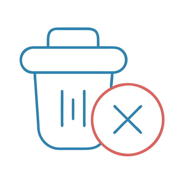 Delete icon vector design and modern style illustration