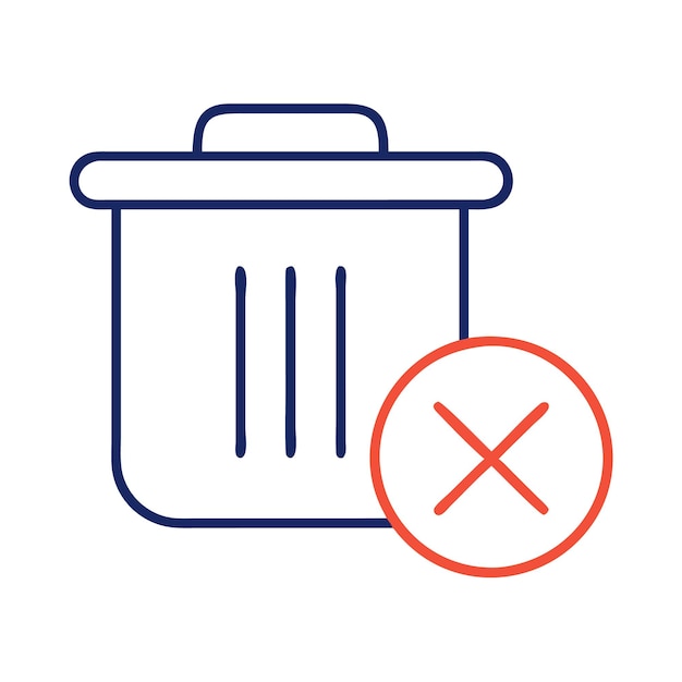 Delete icon vector design and modern style illustration