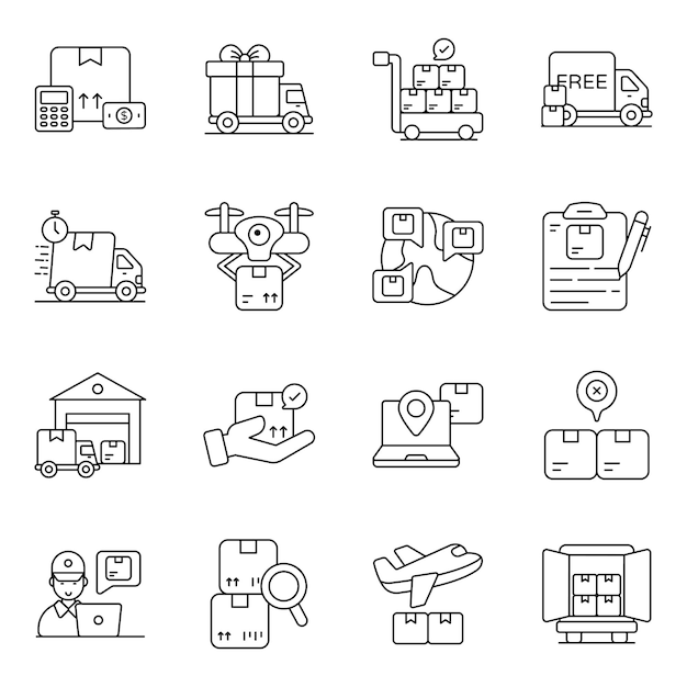 Delivery and Shipping Icons