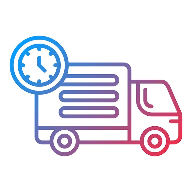 delivery time icon vector image can be used for food delivery