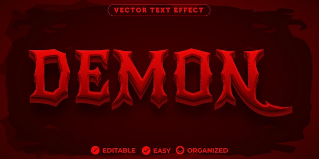 Demon Text EffectFully Editable Font Text Effect