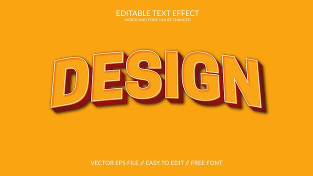Design 3D Muokattava Eps -tekstitehostemalli