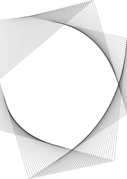 Design element Curved sharp corners wave many lines Abstract vertical broken stripes on white background isolated Creative line art Vector illustration EPS 10 Colors line created using Blend Tool