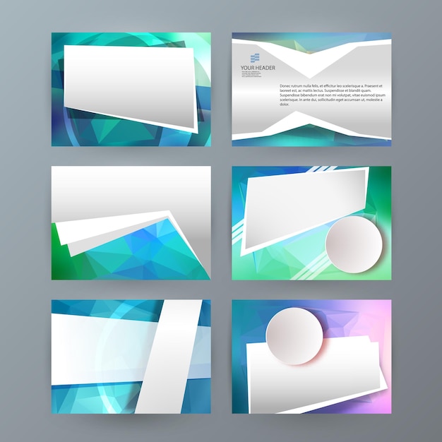 design element powerpoint precentation template horizontal banner background15