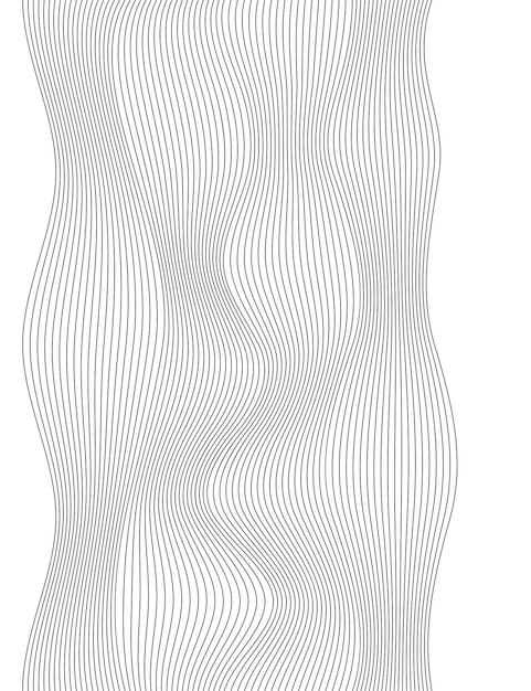 Design-elementit Aalto, jossa on monia viivoja. Abstraktit pystysuorat aaltoilevat raidat valkoisella taustalla eristettynä. Luova viivataide. Vektorikuvitus EPS 10. Värikkäät aallot, joissa on viivoja luotu Blend Tool -työkalulla