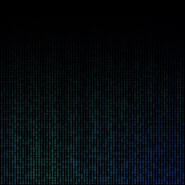 Design elements Binary computer code halftone pattern dark background Vector illustration eps 10 frame with Digital data cryptography texture for technology electronic network algorithm