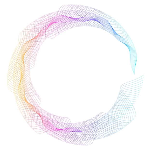 Design elements Creative art frame border many lines twist circle24