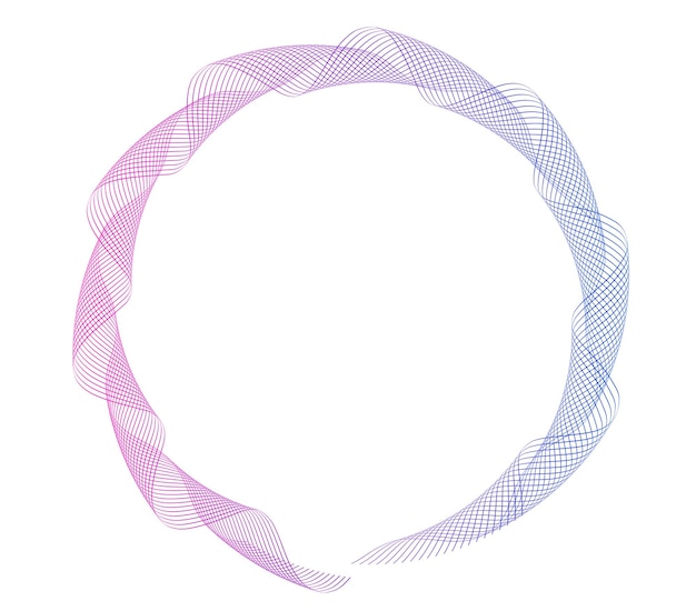 Design elements Creative art frame border many lines twist circle30