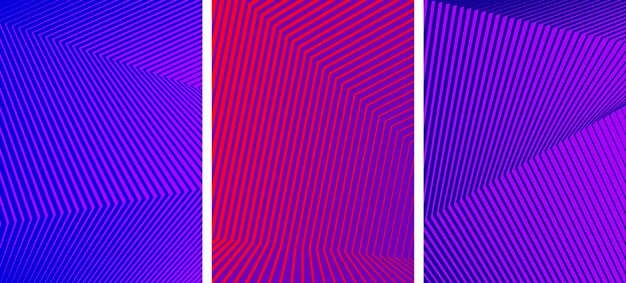 Design elements Curved sharp corners many streak Abstract vertical broken stripes on white background isolated Creative band art Vector illustration EPS 10 Black lines created using Blend Tool