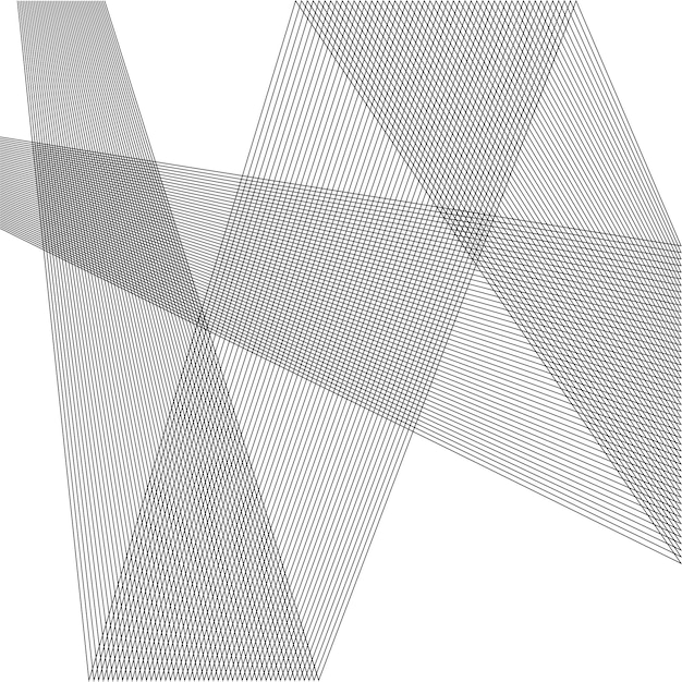 Design elements Curved sharp corners many streak Abstract vertical broken stripes on white background isolated Creative band art Vector illustration EPS 10 Black lines created using Blend Tool