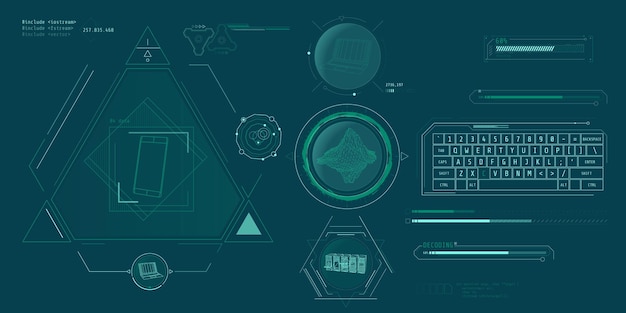 Design elements for infographic of big data