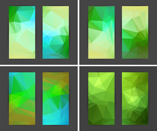 Design elements presentation template Set vertical banners colors background backdrop glow light effect Vector illustration EPS 10 for web banner template business card layout web site element