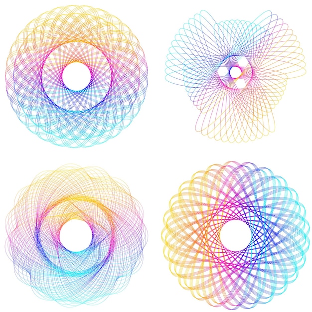 Design elements Ring circle elegant frame border Abstract Circular logo element on white background isolated Creative art Vector illustration EPS 10 digital for promotion new product