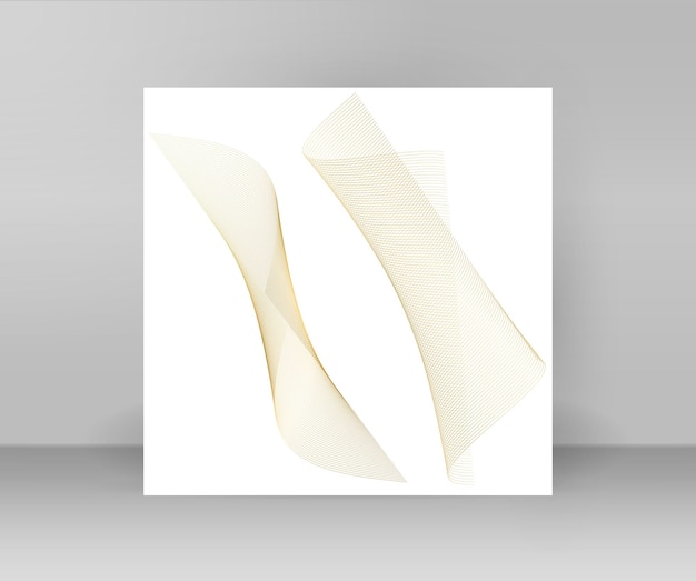 design elements wave of many black lines circle twist abstract wavy stripes on white background isolated