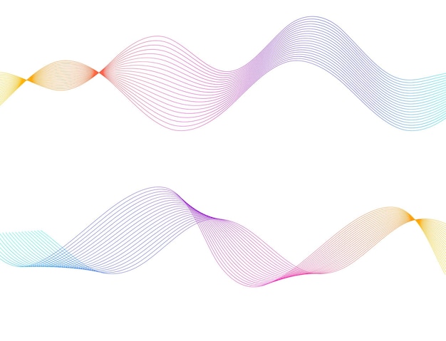 design elements wave of many glittering lines abstract circle glow wavy stripes on white background isolated creative line art vector illustration eps 10 art deco style for wedding invitation
