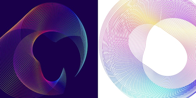 design elements wave of many glittering lines abstract glow wavy stripes on white background isolated creative line art vector illustration eps 10 colourful waves with lines created using blend