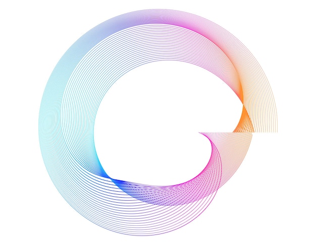 design elements wave of many purple lines circle ring abstract vertical wavy stripes on white background isolated vector illustration eps 10 colourful waves with lines created using blend tool