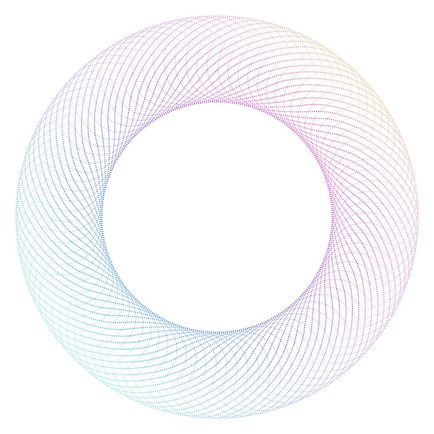 Design elements Wave of many purple point circle ring Abstract vertical wavy stripes on white