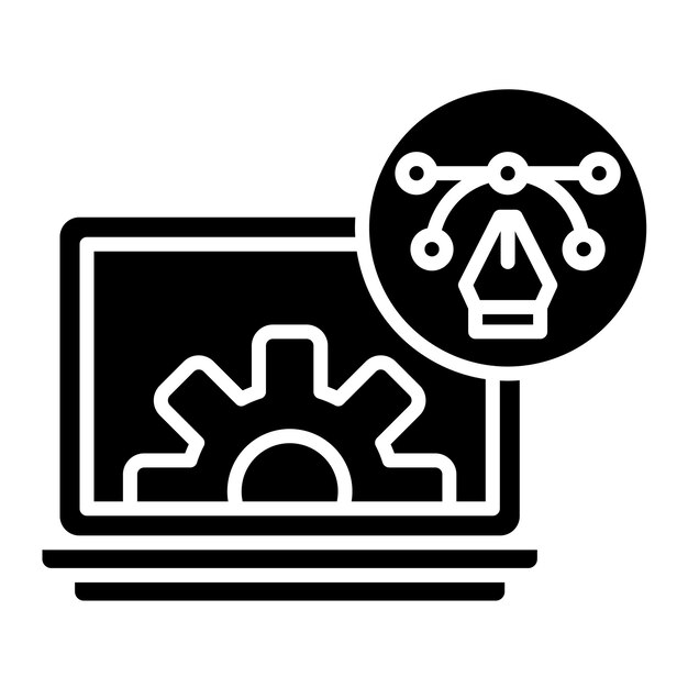 Design System Glyph Solid Black Illustration