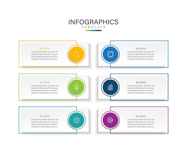 design template for vector infographic labels with icons and 5 options or steps