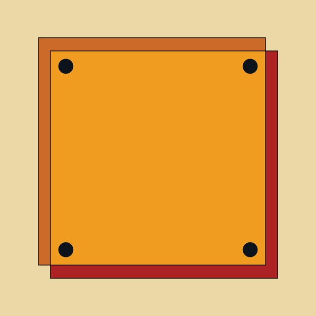 design template square retro unique design
