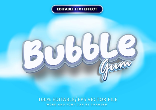 design text with editable styles illustration bubble text effect