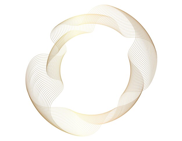 Designelementit Monien kimaltelevien viivojen aalto Abstraktit aaltoilevat raidat eristetyllä valkoisella taustalla Luova viivataide Vektorikuvitus EPS 10 art deco -tyyliin hääkutsun ylelliseen mallipohjaan