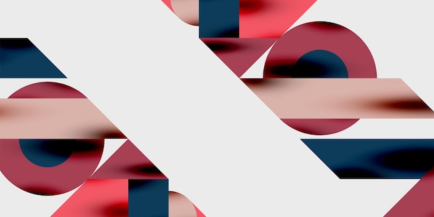 Detailed composition of circles semicircles and triangles with glossy effects and smooth gradients A sleek and modern vector design for creative and techinspired projects