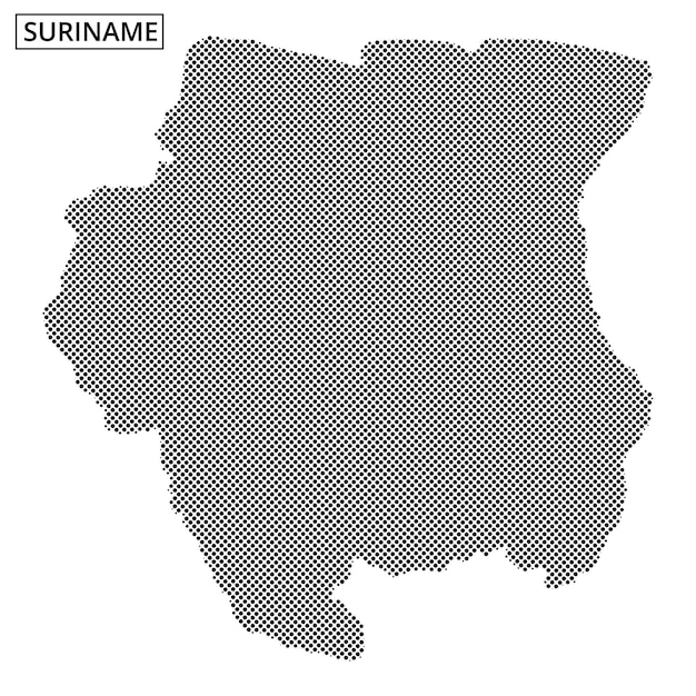 detailed representation of suriname with a unique dot pattern design