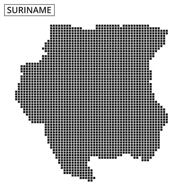 detailed representation of suriname with a unique dot pattern design