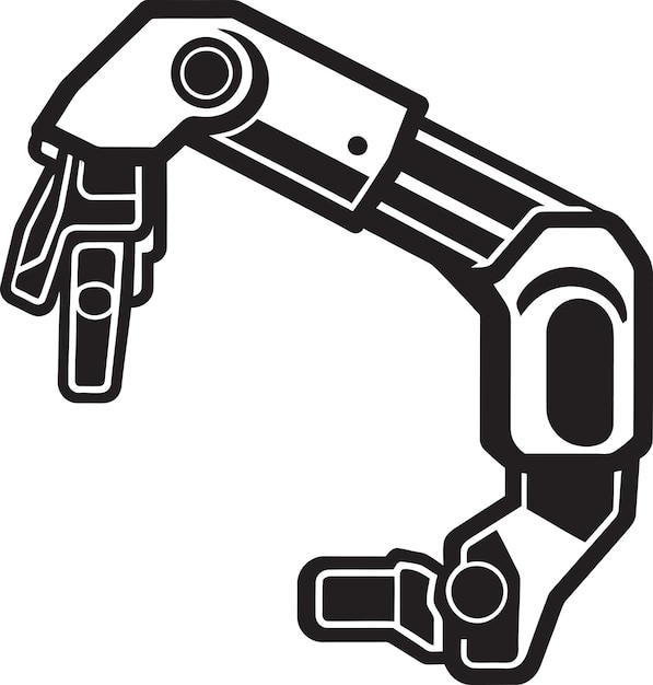 detailed vector artwork of a robotic arm featuring complex joint systems and advanced engineering