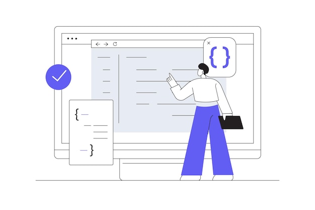 Development and programming Man Developer programming code and building mobile app coding program