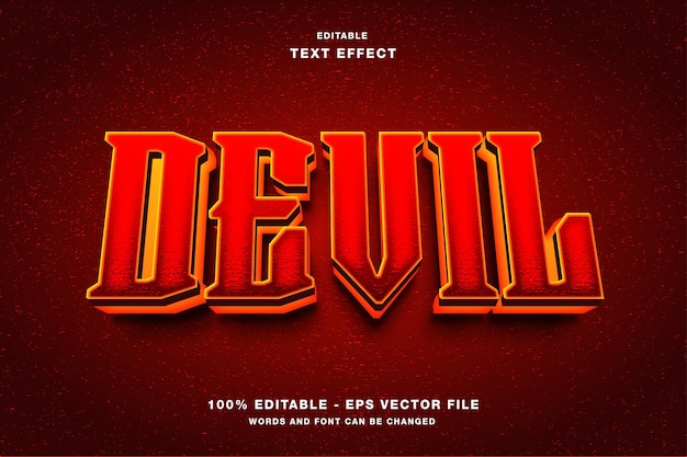 devil editable text effect