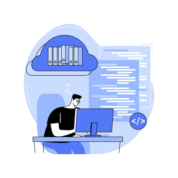 DevOps cloud engineer isolated cartoon vector illustrations