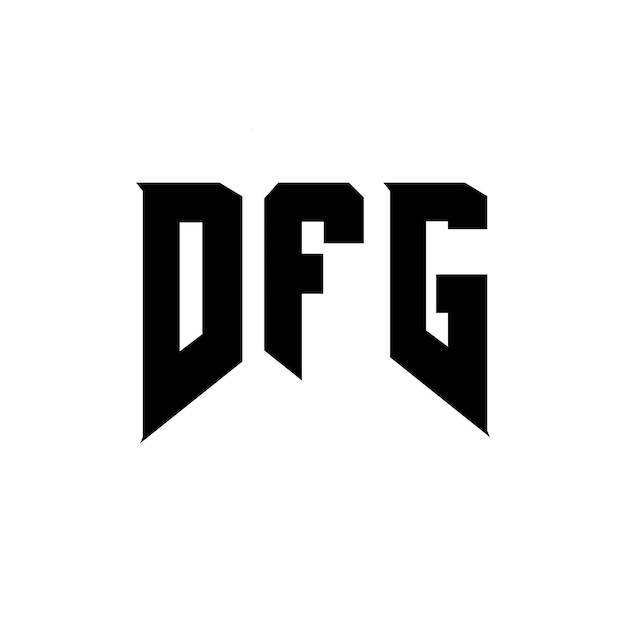 DFG letter logo design for technology company DFG logo design black and white color combination DFG logo DFG vector DFG design DFG icon DFG alphabet DFG typography logo design