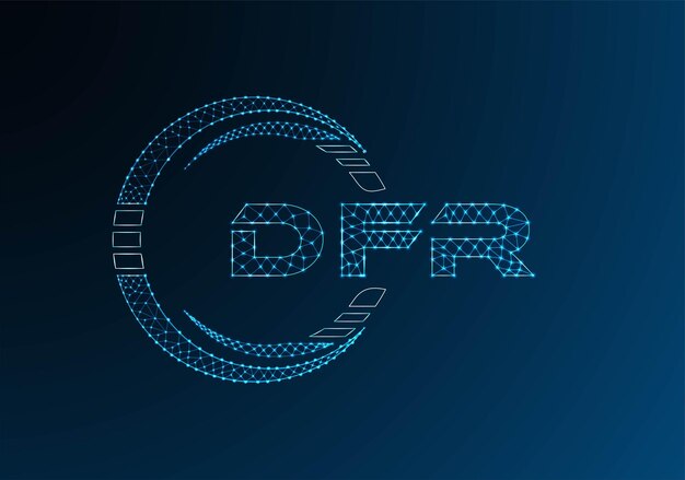 DFR low poly letter logo vector design DFR lower poly logo design
