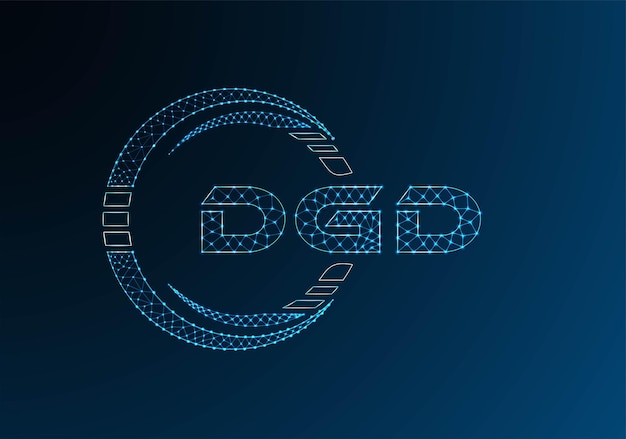 DGD low poly letter logo vector design DGD lower poly logo design
