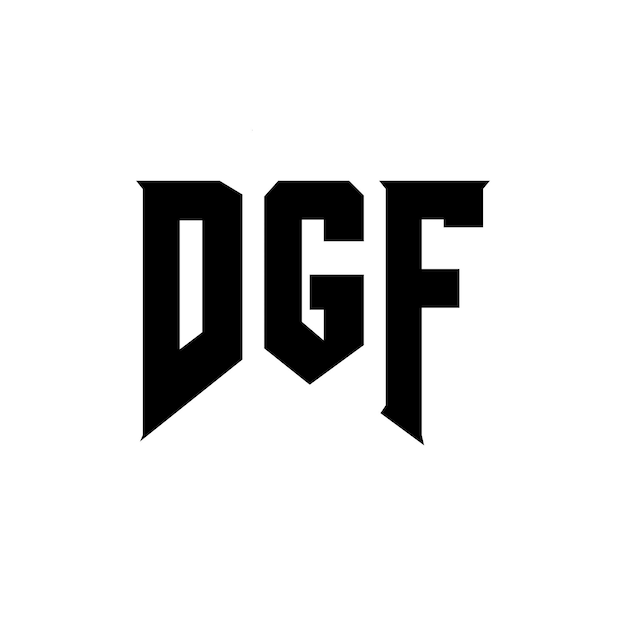 DGF letter logo design for technology company DGF logo design black and white color combination DGF logo DGF vector DGF design DGF icon DGF alphabet DGF typography logo design