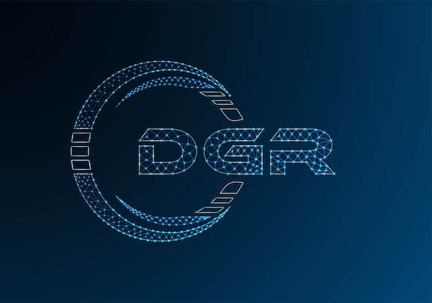 DGR low poly letter logo vector design DGR lower poly logo design
