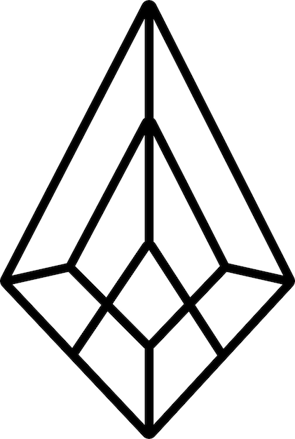 Diamondsolid outline vector illustration