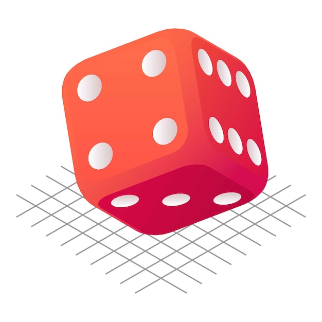 dice toy icon isometric of dice toy vector icon for web design isolated on white background