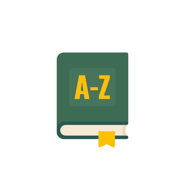dictionary icon on white flat vector