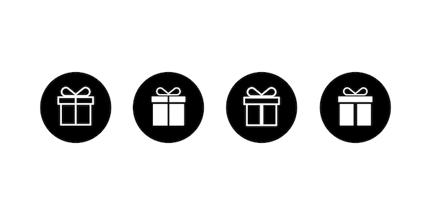 Different icon gift box for party design Birthday logo symbol
