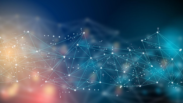 Digitaalisen verkon moderni konseptitausta seuraavan sukupolven teknologia-aikakaudelle