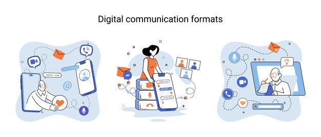 Digitaalisen viestinnän formaatit Chat-viestit älypuhelin Tekstiviesti matkapuhelimen näytöllä tietokoneohjelma Chat-viestittely chat-sovelluksen tai sosiaalisen verkoston avulla Henkilöiden matkapuhelimen metafora