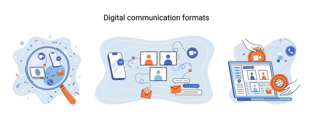 Digitaalisen viestinnän muodot Chat-viestit älypuhelin Tekstiviesti matkapuhelimen näytöllä tietokonesovellus