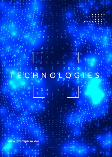 Digitaaliteknologian abstrakti tausta. Tekoäly,